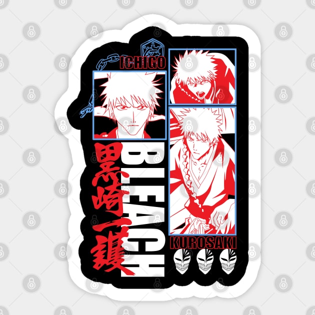 Hollow Slayer Ichigo Fanart Sticker by Planet of Tees